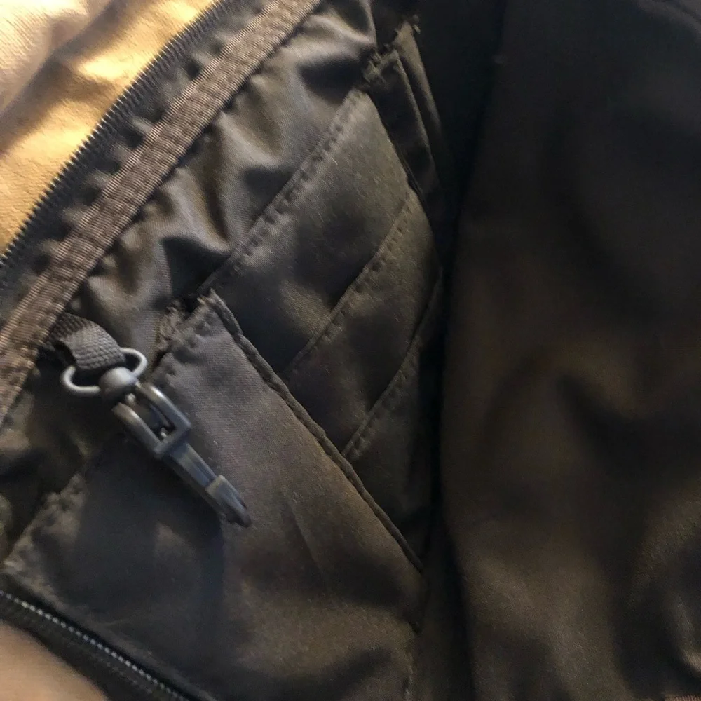 Eddie Bauer mustard brown  Canvas Messenger with Brown Trim